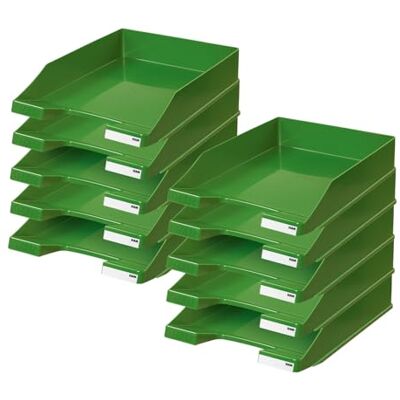 HAN Klassisk brevfack, 10 st. skrivbordsförvaring, kontorsmaterial, förvaringsfack, kontorsmaterial, brevkorg, dokumentfack, upp till format A4/C4, 1027-X-05, grön HAN Klassisk brevfack, 10 st. skrivbordsförvaring, kontorsmaterial, förvaringsfack, kontorsmaterial, brevkorg, dokumentfack, upp till format A4/C4, 1027-X-05, grön