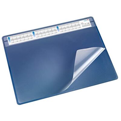 Läufer 47605 Durella Soft skrivbordsunderlägg med transparent dyna och kalender, halkfritt skrivbordsunderlägg, tillbehör för skrivbord, 50 x 65 cm, blått Läufer 47605 Durella Soft skrivbordsunderlägg med transparent dyna och kalender, halkfritt skrivbordsunderlägg, tillbehör för skrivbord, 50 x 65 cm, blått