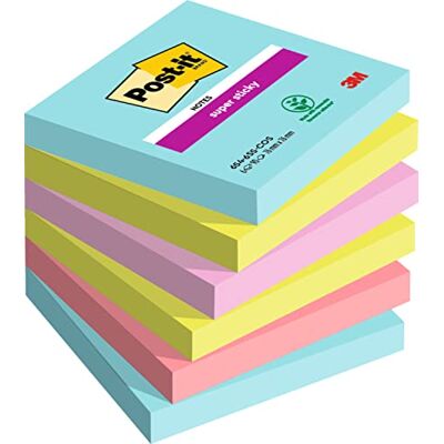 Post-it Notes 6546SMI Super Klisterlappar, 76 x 76 mm, 6 x 90 Ark Post-it Notes 6546SMI Super Klisterlappar, 76 x 76 mm, 6 x 90 Ark