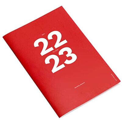 OD OCTÀGONDESIGN Sep22 to Aug 23, Monthly Planner, A4, Röd OD OCTÀGONDESIGN Sep22 to Aug 23, Monthly Planner, A4, Röd