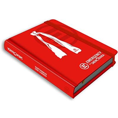 Smemoranda EMERGENCY Dagbok, 12 månader, januari–december 2023, mjukt omslag, randigt papper, bokmärke, elastisk stängning, röd, 12 x 16,5 cm Smemoranda EMERGENCY Dagbok, 12 månader, januari–december 2023, mjukt omslag, randigt papper, bokmärke, elastisk stängning, röd, 12 x 16,5 cm