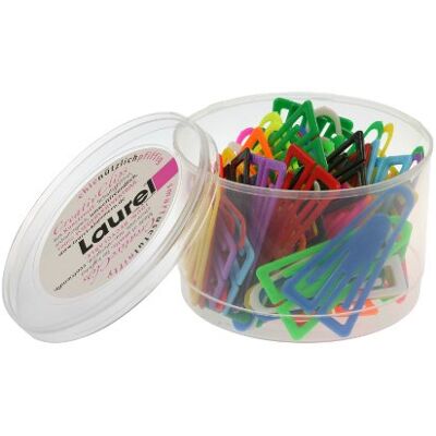 Laurel Plastiklips återanvändbara och återvinningsbara pappersklämmor – blandade 60 mm klips, 75 styck Laurel Plastiklips återanvändbara och återvinningsbara pappersklämmor – blandade 60 mm klips, 75 styck