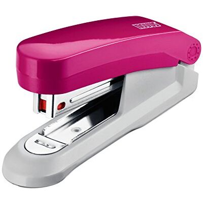 Novus E 15 häftapparat (15 ark häftkraft, inklusive 200 häftklamrar och häftborttagare, liten och praktisk) rosa glänsande Novus E 15 häftapparat (15 ark häftkraft, inklusive 200 häftklamrar och häftborttagare, liten och praktisk) rosa glänsande