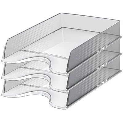 Esselte Fusion brevkorgar, 10 stycken genomskinliga, släta Esselte Fusion brevkorgar, 10 stycken genomskinliga, släta