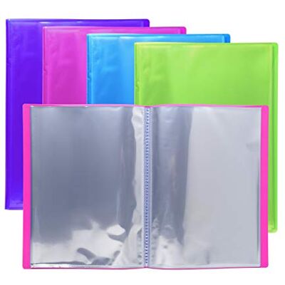 Exacompta Iderama halvstyv PP displaybok, A4, 30 fickor – blandade färger, 4-pack Exacompta Iderama halvstyv PP displaybok, A4, 30 fickor – blandade färger, 4-pack