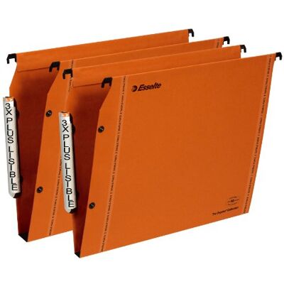 Leitz Esselte LMG 10 mapppaket med hängande krokar (storlek A4), orange bakgrund 15/30 mm Leitz Esselte LMG 10 mapppaket med hängande krokar (storlek A4), orange bakgrund 15/30 mm
