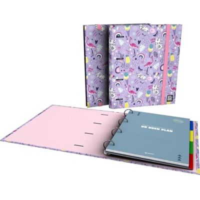 Grafoplás Grafoplas A4-ringhållare, bitars & Bobs Happy Carpebook, inklusive ersättning + avdelare + planerare + klistermärken + genomskinligt kuvert, perfekt för skolbarn Grafoplás Grafoplas A4-ringhållare, bitars & Bobs Happy Carpebook, inklusive ersättning + avdelare + planerare + klistermärken + genomskinligt kuvert, perfekt för skolbarn