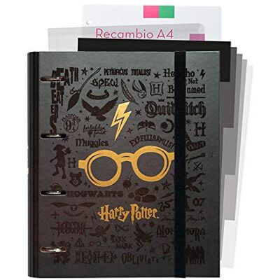 Grupo Erik Erik® Förpackning: Harry Potter pärm och refill A4-pärm med 4 ringar A4-ark indelare skolmaterial, kontorsmaterial Grupo Erik Erik® Förpackning: Harry Potter pärm och refill A4-pärm med 4 ringar A4-ark indelare skolmaterial, kontorsmaterial