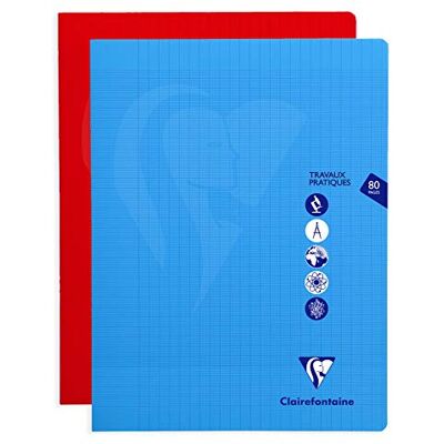 Clairefontaine mimesys 303327 C anteckningsbok arbetspraxis Piqué kuvert, stora kaross 80 sidor 90 g 24 x 32 cm slumpmässig färg Clairefontaine mimesys 303327 C anteckningsbok arbetspraxis Piqué kuvert, stora kaross 80 sidor 90 g 24 x 32 cm slumpmässig färg