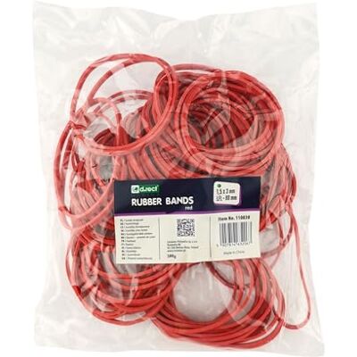 D.RECT – gummiband 100 g påse 50 mm diameter 3 mm gummiring band för hushåll, arbete, kontor återanvändbara, hållbara, hållbara, stabila, röda D.RECT – gummiband 100 g påse 50 mm diameter 3 mm gummiring band för hushåll, arbete, kontor återanvändbara, hållbara, hållbara, stabila, röda