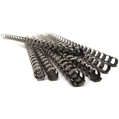 Pavo Premium plastbindningsryggar 10 mm A4 svarta, 100-pack, 21 ringar, binder upp till 60 ark 8001705 Pavo Premium plastbindningsryggar 10 mm A4 svarta, 100-pack, 21 ringar, binder upp till 60 ark 8001705