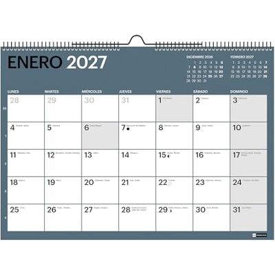 Miquelrius Kalender 18 månader 2026 2027 Chromat, A3-väggkalender (42 x 29,6 cm), med poängplats, dubbel hängande spiral, 9 olika interiörfärger, spanska Miquelrius Kalender 18 månader 2026 2027 Chromat, A3-väggkalender (42 x 29,6 cm), med poängplats, dubbel hängande spiral, 9 olika interiörfärger, spanska