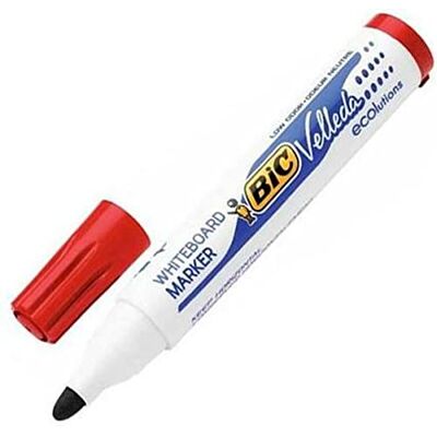 BIC Velleda 1701 ECOlutions Whiteboardpennor med Medelstor Rund Spets – Röd, 12-pack BIC Velleda 1701 ECOlutions Whiteboardpennor med Medelstor Rund Spets – Röd, 12-pack