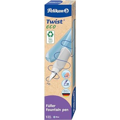 Pelikan Twist® eco reservoarpenna för höger- och vänsterhänta, blå, fjäder M, 1 st Pelikan Twist® eco reservoarpenna för höger- och vänsterhänta, blå, fjäder M, 1 st