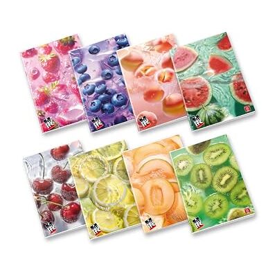 Pigna , Maxi Quaderno Fruits, format A4 21x29,7 cm, 80 sidor + omslag, papper 80 g/m², insida 0C, linjer med marginal, olika omslag, 10 st. Pigna , Maxi Quaderno Fruits, format A4 21x29,7 cm, 80 sidor + omslag, papper 80 g/m², insida 0C, linjer med marginal, olika omslag, 10 st.