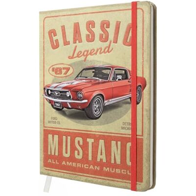ART Anteckningsbok i retrostil, A5, Ford Mustang – Classic Legend – Presentidé för Ford-fans, Official License Product (OLP), bullet journal dotted, vintagedesign ART Anteckningsbok i retrostil, A5, Ford Mustang – Classic Legend – Presentidé för Ford-fans, Official License Product (OLP), bullet journal dotted, vintagedesign