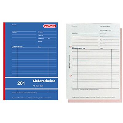 herlitz 883512 leveransbok A5, 2 x 50 ark med kolpapper, 10 st. herlitz 883512 leveransbok A5, 2 x 50 ark med kolpapper, 10 st.