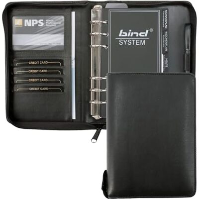 BIND – 10100 – systemplanerare A6 inkl. kalender 1 vecka = 2 sidor, läder, svart BIND – 10100 – systemplanerare A6 inkl. kalender 1 vecka = 2 sidor, läder, svart