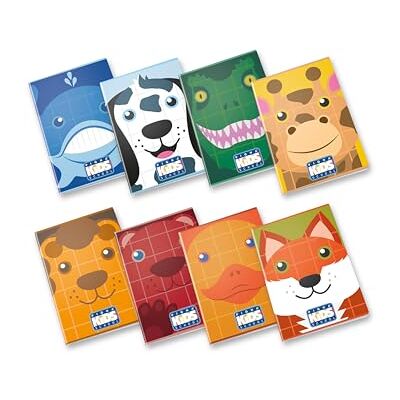 Pigna , Maxi Quaderno Kids, f.to A4, 21 x 29,7 cm, sidor 80 + journal, 80 g/m², inuti, 0A, rader för första och andra klassen, blandade omslag, 10 stycken Pigna , Maxi Quaderno Kids, f.to A4, 21 x 29,7 cm, sidor 80 + journal, 80 g/m², inuti, 0A, rader för första och andra klassen, blandade omslag, 10 stycken
