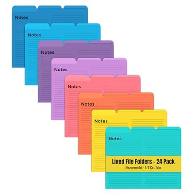 Better Office Products Bättre kontorsprodukter fodrade arkivmappar, 24-pack, arkivmappar, 1/3 klippflikar, 8 livfulla färger, tunga, brevstorlek, mappar, 24 cm x 29 cm, vänster/enter/höger set per färg, Better Office Products Bättre kontorsprodukter fodrade arkivmappar, 24-pack, arkivmappar, 1/3 klippflikar, 8 livfulla färger, tunga, brevstorlek, mappar, 24 cm x 29 cm, vänster/enter/höger set per färg,