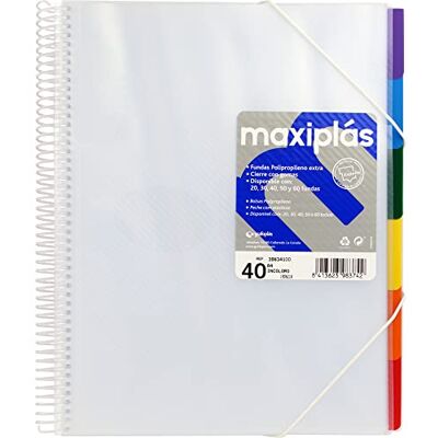 Grafoplás Grafoplas 39834100 – Mapp med 40 skal, A4, registrera, transparent Grafoplás Grafoplas 39834100 – Mapp med 40 skal, A4, registrera, transparent