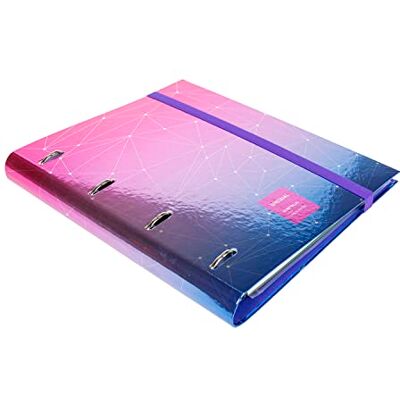 Grafoplás 4 stansade ringar A4-mapp med fyrkantsbyte 5 x 5 90 g Uniqual Metallic Fuchsia Inkluderar avdelare och genomskinligt kuvert metallfinish Carpebook Grafoplás 4 stansade ringar A4-mapp med fyrkantsbyte 5 x 5 90 g Uniqual Metallic Fuchsia Inkluderar avdelare och genomskinligt kuvert metallfinish Carpebook