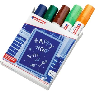 edding 4090 kolmarker – neongul – 1 kolpenna – snedskuren spets 4–15 mm – vattenlöslig penna med bred spets för krittalvor, fönster, glas, speglar – flytande kolmärkpennor för opak täckning edding 4090 kolmarker – neongul – 1 kolpenna – snedskuren spets 4–15 mm – vattenlöslig penna med bred spets för krittalvor, fönster, glas, speglar – flytande kolmärkpennor för opak täckning
