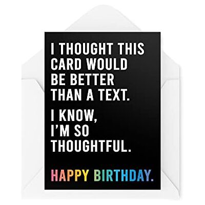 Tongue in Peach Roliga födelsedagskort Thought This Would Be Better Than A Text Card För henne honom kollega arbetskontor skämt skämt haklapp rörlig nyhet CBH593 Tongue in Peach Roliga födelsedagskort Thought This Would Be Better Than A Text Card För henne honom kollega arbetskontor skämt skämt haklapp rörlig nyhet CBH593