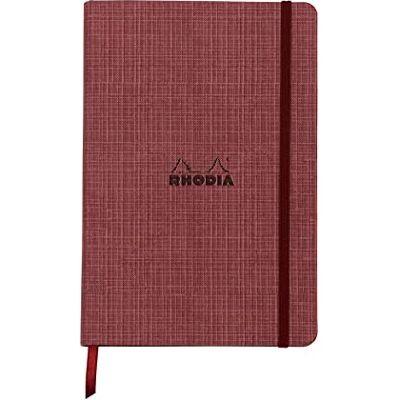 Rhodia 120033C ORANGE Botanique carnet rembordé rigide A5 ligné, 192 pages papier ivoire 90g couverture simili cuir motif Amarante Rhodia 120033C ORANGE Botanique carnet rembordé rigide A5 ligné, 192 pages papier ivoire 90g couverture simili cuir motif Amarante