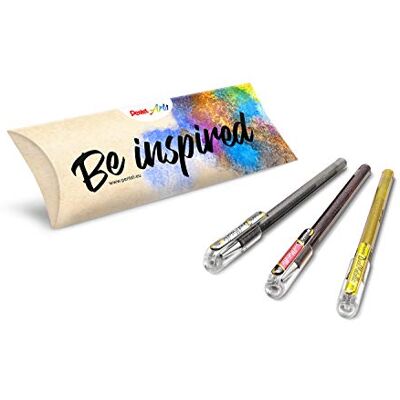 Pentel K110 Hybrid Dual Metallic Dubbel Färgeffekt Roller Set med 3 Blandade färger Pentel K110 Hybrid Dual Metallic Dubbel Färgeffekt Roller Set med 3 Blandade färger