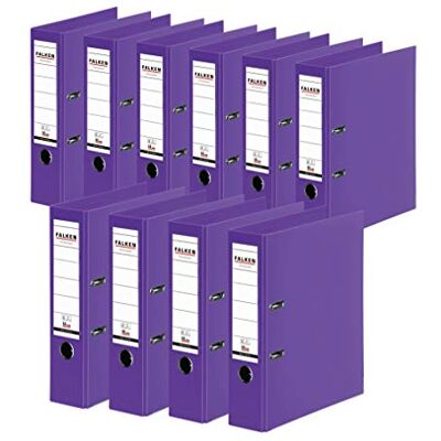 FALKEN Original 10-Pack Chromocolor Premium mappar. Made in Germany. Plastfolie utanför och innanför 8 cm bred DIN A4 violett ringpärm mapp brevmapp kontorsmapp plastmapp slitsad mapp FALKEN Original 10-Pack Chromocolor Premium mappar. Made in Germany. Plastfolie utanför och innanför 8 cm bred DIN A4 violett ringpärm mapp brevmapp kontorsmapp plastmapp slitsad mapp