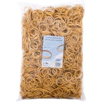 RAYLU PAPER 100% naturligt gummigummigummiband, robusta och återanvändbara pappersband för kontor och hem (40 Ø x 2 mm, 1000g) RAYLU PAPER 100% naturligt gummigummigummiband, robusta och återanvändbara pappersband för kontor och hem (40 Ø x 2 mm, 1000g)