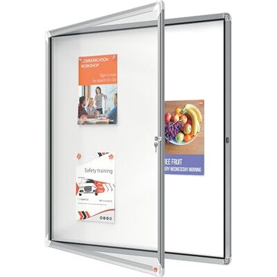 Nobo Låsbar Magnetisk Anslagstavla för Utomhusbruk, 12 x A4, Premium Plus, Vit, 1902581 Nobo Låsbar Magnetisk Anslagstavla för Utomhusbruk, 12 x A4, Premium Plus, Vit, 1902581