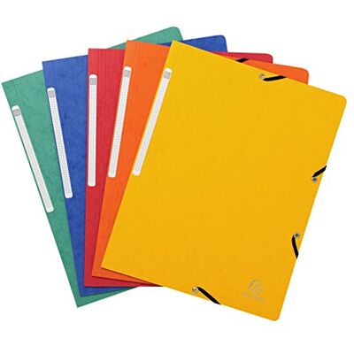 Exacompta 55410E förpackning (med 10 hörnspännmappar av Manila-kartong 355 g, perfekt för dokument DIN A4, ryggetikett) 10 stycken blandade färger Exacompta 55410E förpackning (med 10 hörnspännmappar av Manila-kartong 355 g, perfekt för dokument DIN A4, ryggetikett) 10 stycken blandade färger