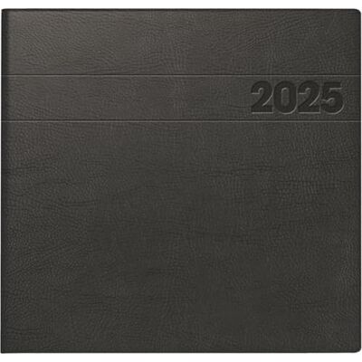 BRUNNEN Bokkalender modell 766 (2025), 2 sidor = 1 vecka, 210 × 205 mm, 144 sidor, skumfolieomslag, insida hård folie, svart BRUNNEN Bokkalender modell 766 (2025), 2 sidor = 1 vecka, 210 × 205 mm, 144 sidor, skumfolieomslag, insida hård folie, svart