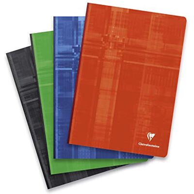 Clairefontaine 69141C – anteckningsbok/anteckningsbok DIN A4, 21 x 29,7 cm, fransk linjering, 96 ark, 90 g, 1 st blandade färger Clairefontaine 69141C – anteckningsbok/anteckningsbok DIN A4, 21 x 29,7 cm, fransk linjering, 96 ark, 90 g, 1 st blandade färger
