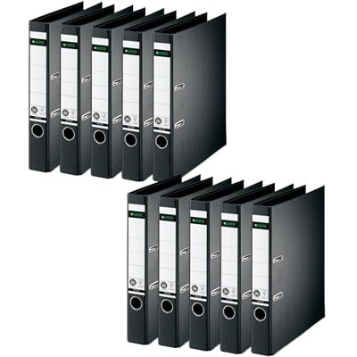 Leitz 10080095 kvalitetsmapp 180° förpackning med 10 A4 smal 5 cm ryggradsbredd speciell papperslaminering i linne prägling blå ängel svart Leitz 10080095 kvalitetsmapp 180° förpackning med 10 A4 smal 5 cm ryggradsbredd speciell papperslaminering i linne prägling blå ängel svart