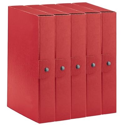 Esselte C26 EUROBOX 5-pack, 390326160 mapp med knappar, baksida, 6 cm, röd, 5-pack, 390326160 Esselte C26 EUROBOX 5-pack, 390326160 mapp med knappar, baksida, 6 cm, röd, 5-pack, 390326160
