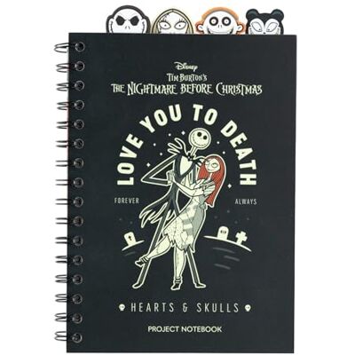 Grupo Erik Disney A5 Project Notebook With 4 Dividers The Nightmare Before Christmas A5 Notebook With Dividers, Project Planner, Notepad A5 Nightmare Before Christmas Gifts, Disney Stationery Grupo Erik Disney A5 Project Notebook With 4 Dividers The Nightmare Before Christmas A5 Notebook With Dividers, Project Planner, Notepad A5 Nightmare Before Christmas Gifts, Disney Stationery