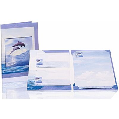 Rössler Papper 1170989000 – Brevpapperspaket "Flipper", 165 x 235 och 90 x 177 mm, 10 ark DIN A4 och 10 kuvert Rössler Papper 1170989000 – Brevpapperspaket "Flipper", 165 x 235 och 90 x 177 mm, 10 ark DIN A4 och 10 kuvert