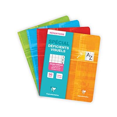 Clairefontaine 63799C – En häftad katalog med visuella brister, 17 x 22 cm, 96 sidor stora svarta plattor förstorade 10/10, vitt papper, 90 g, filmbelagt omslag, slumpmässig färg Clairefontaine 63799C – En häftad katalog med visuella brister, 17 x 22 cm, 96 sidor stora svarta plattor förstorade 10/10, vitt papper, 90 g, filmbelagt omslag, slumpmässig färg