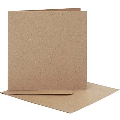 Creativ Brevkort, kortstl. 12,5x12,5 cm, kuvertstl. 13,5x13,5 cm, natur, 10set Creativ Brevkort, kortstl. 12,5x12,5 cm, kuvertstl. 13,5x13,5 cm, natur, 10set