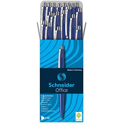Schneider Kontor kulspetspenna (skrivfärg: röd, linjebredd M, dokumentäkta) 50-pack blå Schneider Kontor kulspetspenna (skrivfärg: röd, linjebredd M, dokumentäkta) 50-pack blå