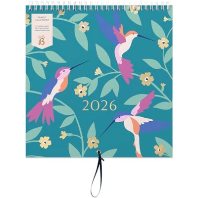Busy B Upptagen B 2026 väggkalender – familjekalender, fågeldesign med 5 kolumner och förvaringsfickor – månadsvis 2026-kalender för upptagna familjer med färgkodade klistermärken – 23,5 x 25,5 cm Busy B Upptagen B 2026 väggkalender – familjekalender, fågeldesign med 5 kolumner och förvaringsfickor – månadsvis 2026-kalender för upptagna familjer med färgkodade klistermärken – 23,5 x 25,5 cm