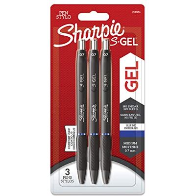 Sharpie S-Gel Gelpennor Mediumspets (0,7 mm) Blått bläck 3 stycken Sharpie S-Gel Gelpennor Mediumspets (0,7 mm) Blått bläck 3 stycken