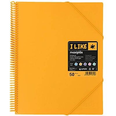 Grafoplás Grafoplas 39825255 ringbok med 50 fodral. Färg: Mandarine A4-format. Lock av fast polypropylen. Maxiplass I Like Serie Grafoplás Grafoplas 39825255 ringbok med 50 fodral. Färg: Mandarine A4-format. Lock av fast polypropylen. Maxiplass I Like Serie