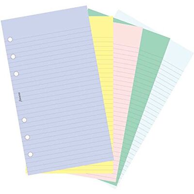 Filofax Papper 100 vanligt och reglerat anteckningsblock, flerfärgad personlig storlek FF-130502 Filofax Papper 100 vanligt och reglerat anteckningsblock, flerfärgad personlig storlek FF-130502