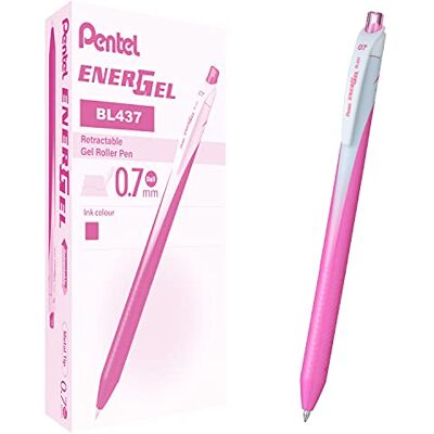 Pentel BL437 Energel Slim snäpprulle 0,7 mm, rosa 12 st Pentel BL437 Energel Slim snäpprulle 0,7 mm, rosa 12 st