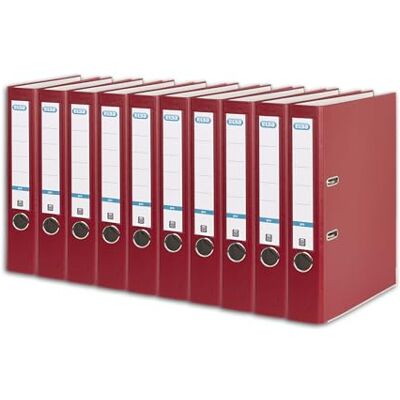 Elba Mapp A4, Smart Pro, 5 cm smal, ytterplast mörkröd, 10 stycken Elba Mapp A4, Smart Pro, 5 cm smal, ytterplast mörkröd, 10 stycken