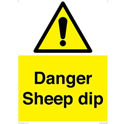 Viking Danger Sheep Dip Skylt 300 x 400 mm A3P Viking Danger Sheep Dip Skylt 300 x 400 mm A3P